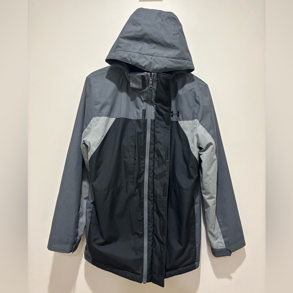 Under Armour Boys Hooded Water Repellent Winter Coat Jacket, Large - Picture 4 of 16